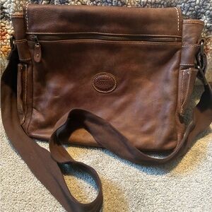 Roots Genuine Leather Messenger Bag